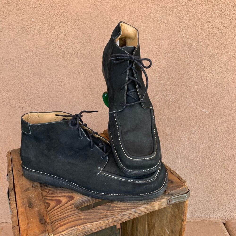 Me Too Men’s Black Suede Lace Up Ankle BOOTS